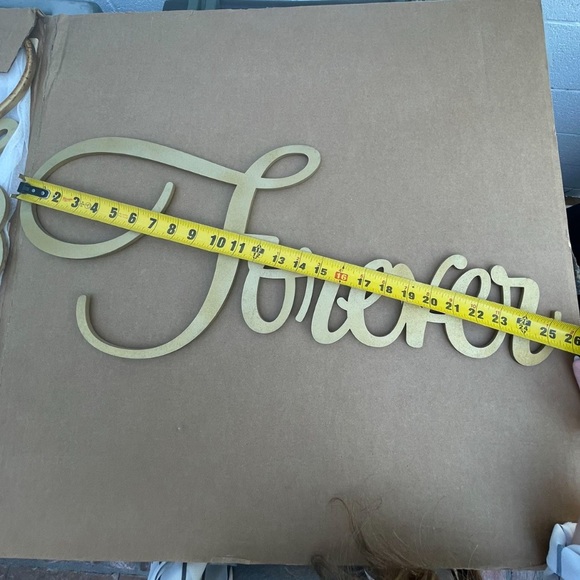 Gold Wooden Wall Decal / Sign - “Always & Forever” - Picture 7 of 8